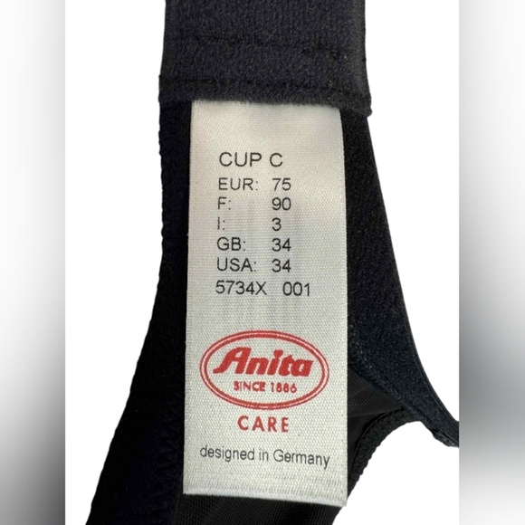 Anita NWT Paris Bra Black/Nude Polka Dot Soft Shell Size 34C - Picture 6 of 6